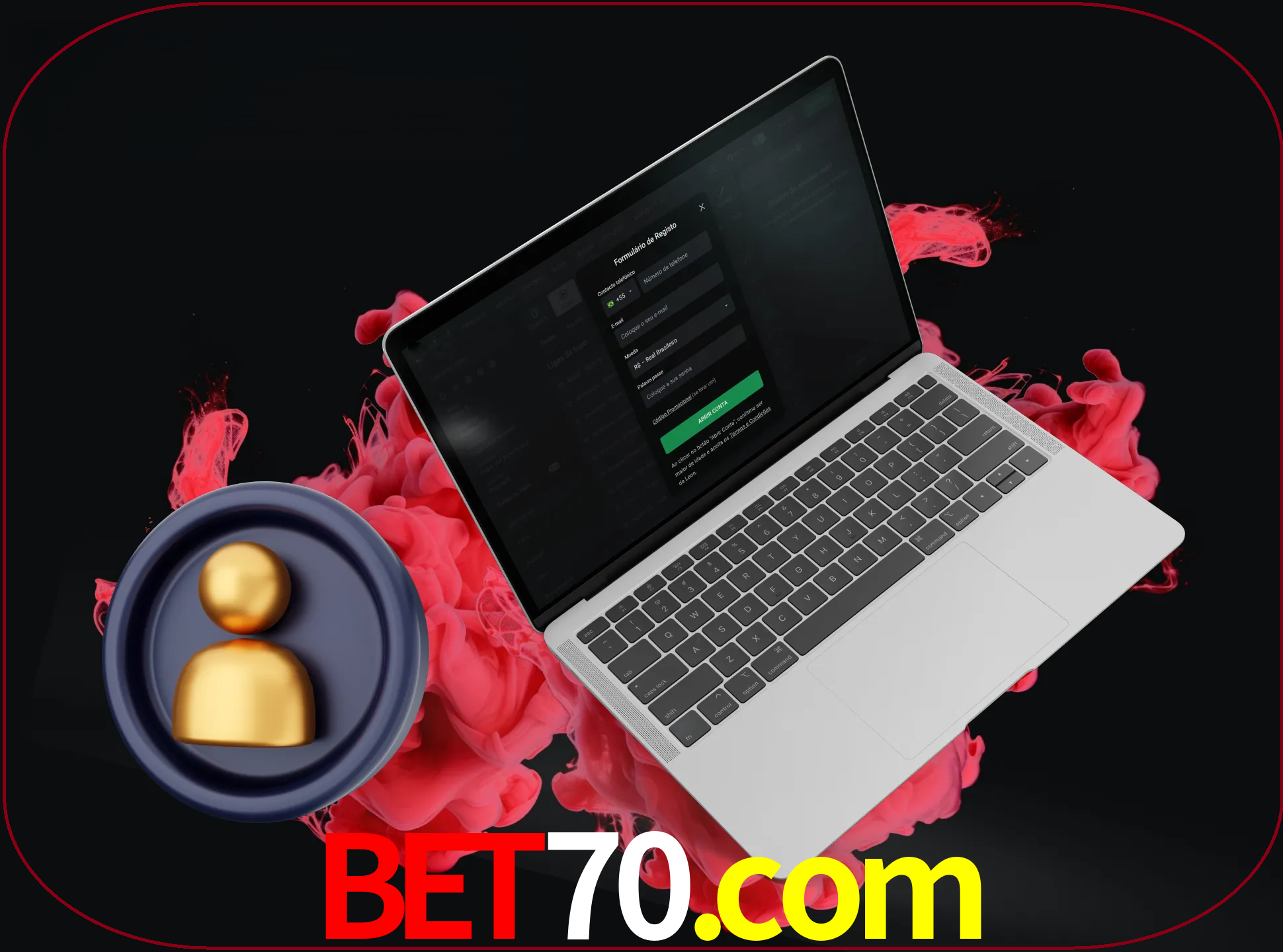 No cabeçalho do site bet70, clique no botão que o levará a um formulário especial onde terá de introduzir as suas informações actuais.